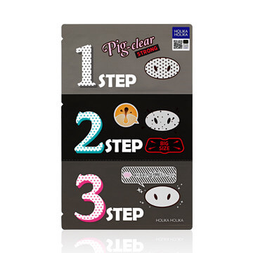 Экстра-сильный трехступенчатый набор от черных точек Holika Holika Pig Clear Blackhead 3-step Kit Strong