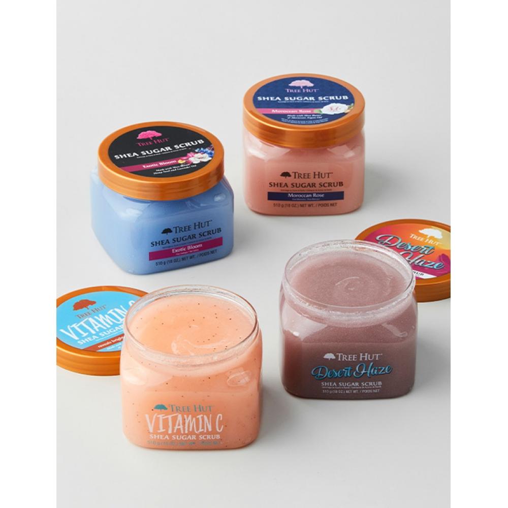 Сахарный скраб Tree Hut Shea с марокканской розой 510 г