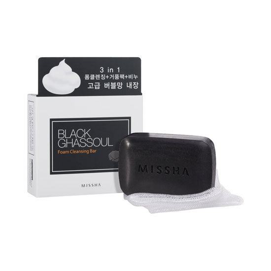 Минеральное мыло от черных точек Missha Black Ghassoul Foam Cleansing Bar