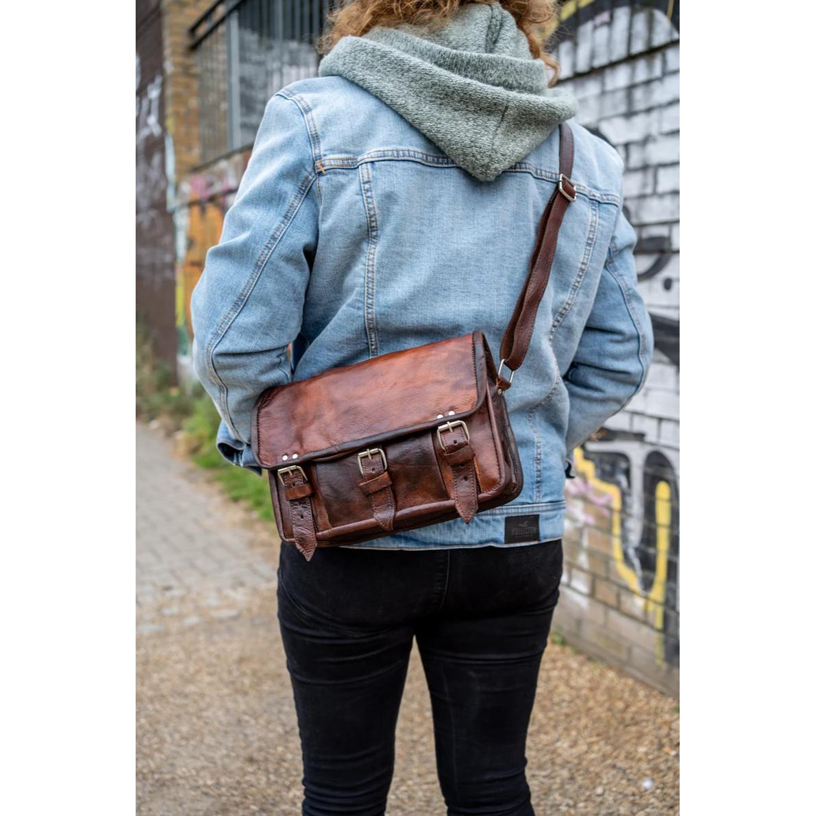 Новая сумка-мессенджер из марокканской кожи масляного дубления