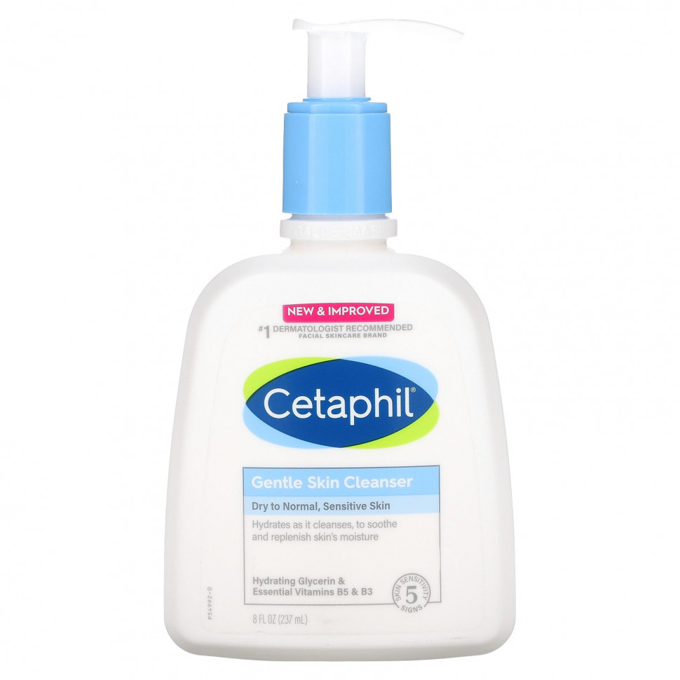 Cetaphil, Мягкое очищающее средство, без отдушек, 237 мл (8 жидк. Унций)